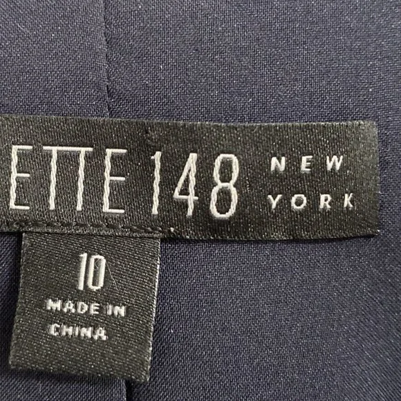 Lafayette 148 New York Blazer Womens 10 Blue Wool Blend Three Button Long Sleeve - Picture 8 of 8